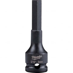 Milwaukee Tool - Impact Hex & Torx Bit Sockets Drive Size (Inch): 3/8 Hex Size (mm): 8.0 - Americas Industrial Supply