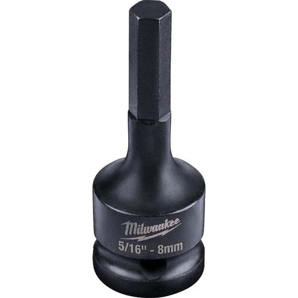 Milwaukee Tool - Impact Hex & Torx Bit Sockets Drive Size (Inch): 1/2 Hex Size (mm): 8.0 - Americas Industrial Supply