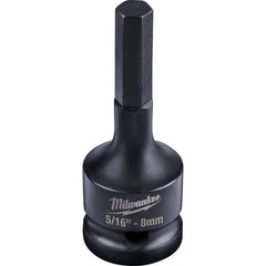 Milwaukee Tool - Impact Hex & Torx Bit Sockets Drive Size (Inch): 1/2 Hex Size (mm): 8.0 - Americas Industrial Supply