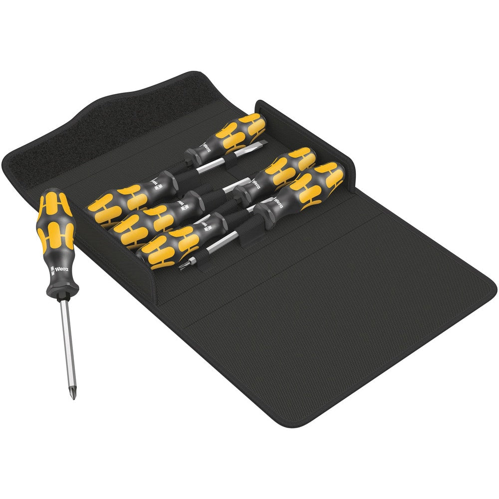 Screwdriver Set: 7 Pc, Phillips, Slotted & Torx Includes 1x Hook and Loop Fastener Strip 240, 240 x 50 mm, 1x Kraftform 900/7 set 1 screwdriver set Kraftform Wera