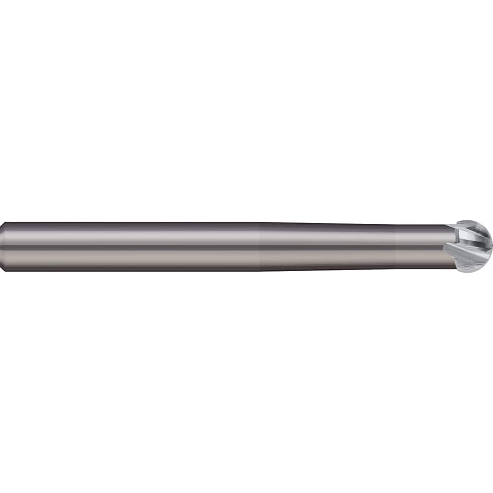 Micro 100 - 1/4" Diam 220° Wrap Angle 0.2" LOC 2-Flute Uncoated Undercut End Mill - Exact Industrial Supply