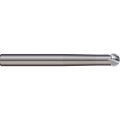 Micro 100 - 3/16" Diam 220° Wrap Angle 0.15" LOC 4-Flute Uncoated Undercut End Mill - Exact Industrial Supply