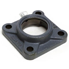 NF206G, 62mm ID, 4-1/4″ OAL x 4-1/4″ OAH, 4-Bolt Flange Housing 3-1/4″ Btw Mnt Hole Ctrs, 18mm Base-to-Ctr Ht, Cast Iron