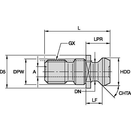 RK40ISBM PULL STUD SK40 ISO7388/2 TYPE B - Americas Industrial Supply