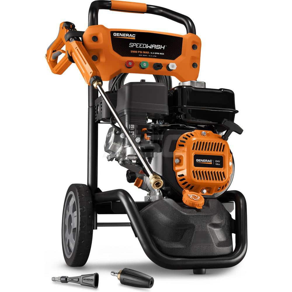 Pressure Washer: 2,900 psi, 2 GPM, Gas, Cold Water