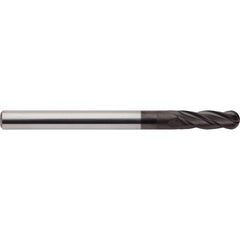 M.A. Ford - Ball End Mills; Mill Diameter (Inch): 1/8 ; Mill Diameter (Decimal Inch): 0.1250 ; Number of Flutes: 4 ; Length of Cut (Inch): 3/8 ; Length of Cut (Decimal Inch): 0.3750 ; Material: Solid Carbide - Exact Industrial Supply