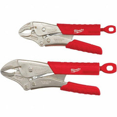 Milwaukee Tool - Plier Sets Set Type: Locking Pliers Number of Pieces: 2 - Americas Industrial Supply