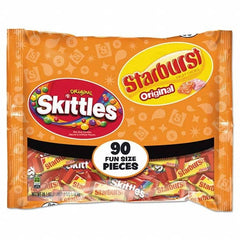 Wrigley's - Snacks, Cookies, Candy & Gum Breakroom Accessory Type: Candy Breakroom Accessory Description: Skittles/Starburst Fun Size, Variety, Individually Wrapped - Americas Industrial Supply