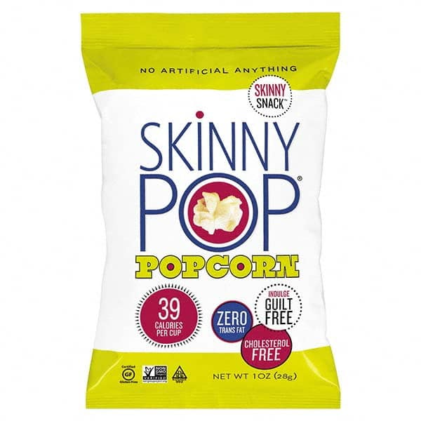 SkinnyPop Popcorn - Snacks, Cookies, Candy & Gum Breakroom Accessory Type: Popcorn Breakroom Accessory Description: Popcorn, Original, 1 oz Bag, 12/Carton - Americas Industrial Supply