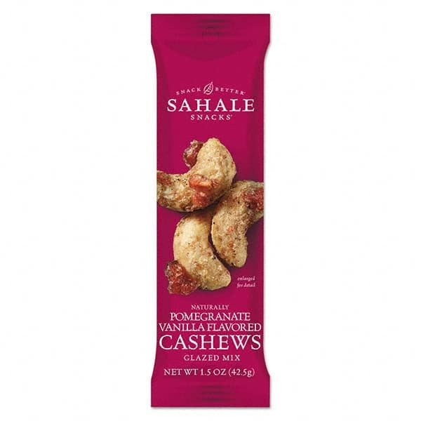 Sahale Snacks - Snacks, Cookies, Candy & Gum Breakroom Accessory Type: Nuts Breakroom Accessory Description: Glazed Mixes, Cashew Pom Vanilla, 1.5 oz, 18/Carton - Americas Industrial Supply