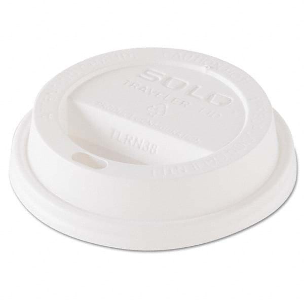 DART - Traveler Dome Hot Cup Lid, Fits 8 oz Cups, White, 100/Pack, 10 Packs/Carton - Americas Industrial Supply