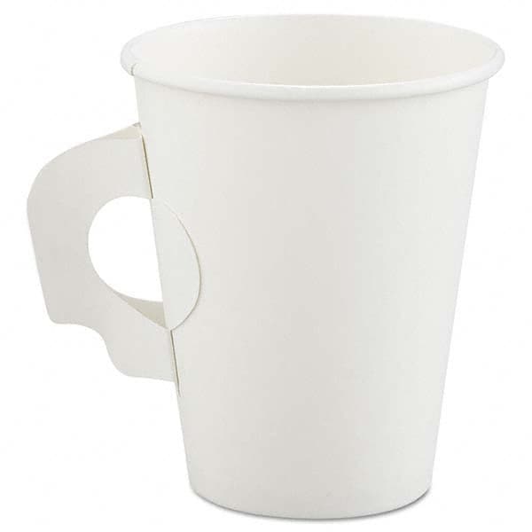 DART - Polycoated Hot Paper Cups with Handles, 8 oz, White - Americas Industrial Supply