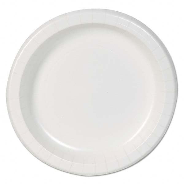 Dixie Basic - Basic Paper Dinnerware, Plates, White, 8.5" Diam, 125/Pack, 4/Carton - Americas Industrial Supply