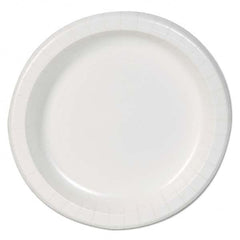 Dixie Basic - Basic Paper Dinnerware, Plates, White, 8.5" Diam, 125/Pack, 4/Carton - Americas Industrial Supply