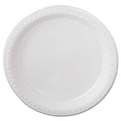 Chinet - Heavyweight Plastic Plates, 9" Diam, White, 125/Pack, 4 Packs/CT - Americas Industrial Supply