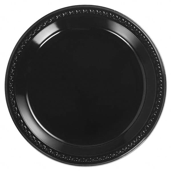 Chinet - Heavyweight Plastic Plates, 10-1/4", Black, Round - Americas Industrial Supply