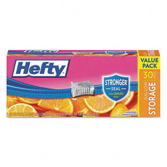 Hefty - Reclosable Food & Sandwich Bags Volume Capacity: 1 Gal. Width (Inch): 2-1/2 - Americas Industrial Supply