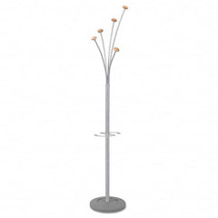 Alba - Coat Racks, Hooks & Shelving Type: Floor Rack Number of Hooks: 5 - Americas Industrial Supply