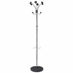 Alba - Coat Racks, Hooks & Shelving Type: Floor Rack Number of Hooks: 12 - Americas Industrial Supply