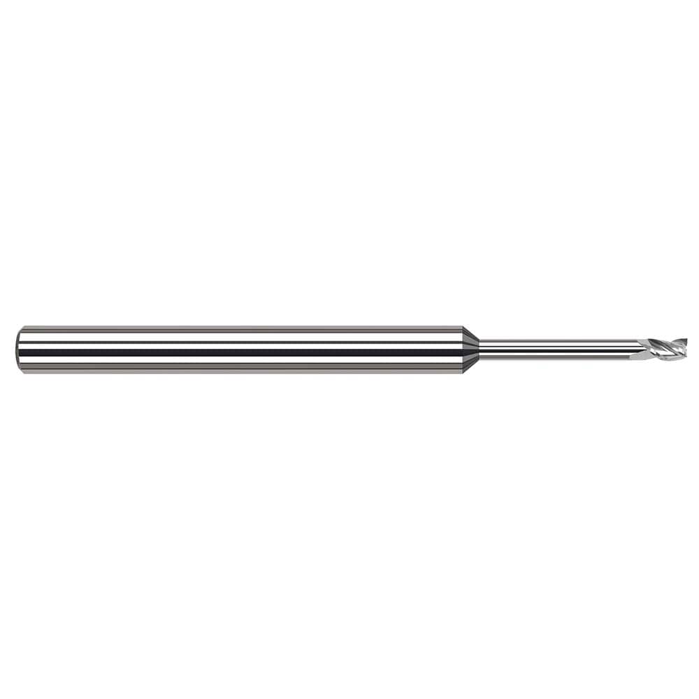 Harvey Tool - 0.05", 1.9mm LOC, 1/8" Shank Diam, 2-1/2" OAL, 3 Flute, Solid Carbide Square End Mill - Exact Industrial Supply