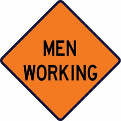 VizCon - "Men Working," 36" Wide x 36" High Vinyl Construction Roadway Sign - Americas Industrial Supply