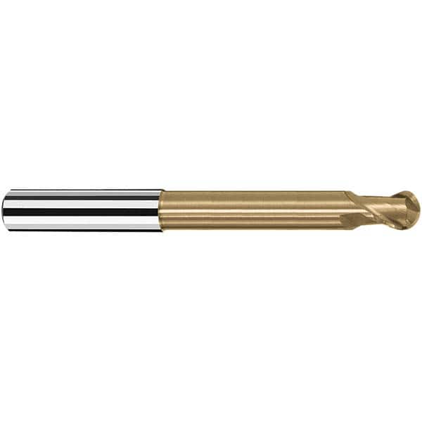 Fraisa - 8mm Diam, 9mm LOC, 2 Flute Solid Carbide Ball End Mill - Americas Industrial Supply