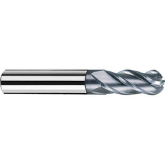 Fraisa - 5/8" Diam, 1-1/4" LOC, 4 Flute Solid Carbide Ball End Mill - Americas Industrial Supply