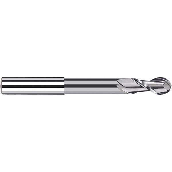 Fraisa - 10mm Diam, 20mm LOC, 2 Flute Solid Carbide Ball End Mill - Americas Industrial Supply