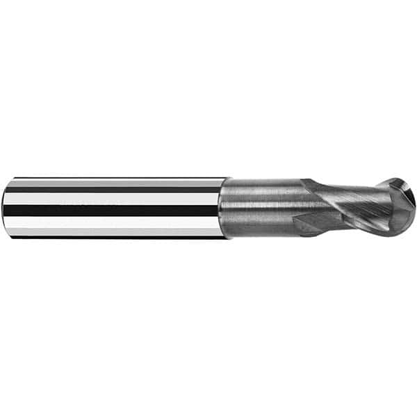 Fraisa - 10mm Diam, 11mm LOC, 2 Flute Solid Carbide Ball End Mill - Americas Industrial Supply
