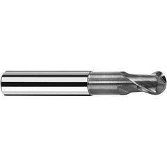 Fraisa - 12mm Diam, 13mm LOC, 2 Flute Solid Carbide Ball End Mill - Americas Industrial Supply