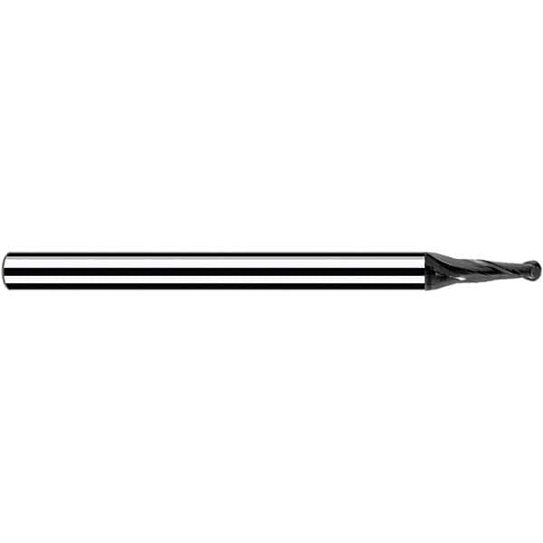 Fraisa - 0.5mm Diam, 1.5mm LOC, 2 Flute Solid Carbide Ball End Mill - Americas Industrial Supply