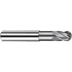 Fraisa - 8mm Diam, 9mm LOC, 4 Flute Solid Carbide Ball End Mill - Americas Industrial Supply