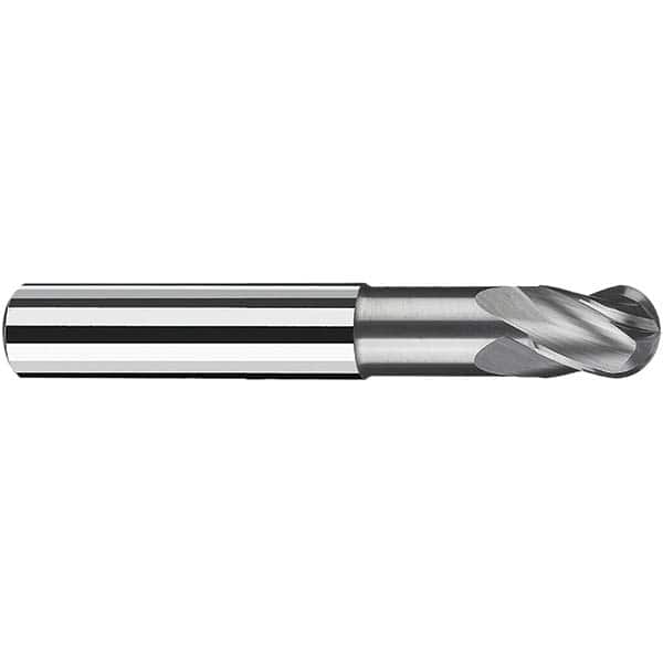 Fraisa - 10mm Diam, 11mm LOC, 4 Flute Solid Carbide Ball End Mill - Americas Industrial Supply