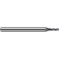 Square End Mill: 2.4mm LOC, 40mm OAL, 3 Flutes, Solid Carbide Single End, Micro Finish, Spiral Flute, 30 ° Helix, Centercutting, RH Cut, RH Flute, Series Micro C3