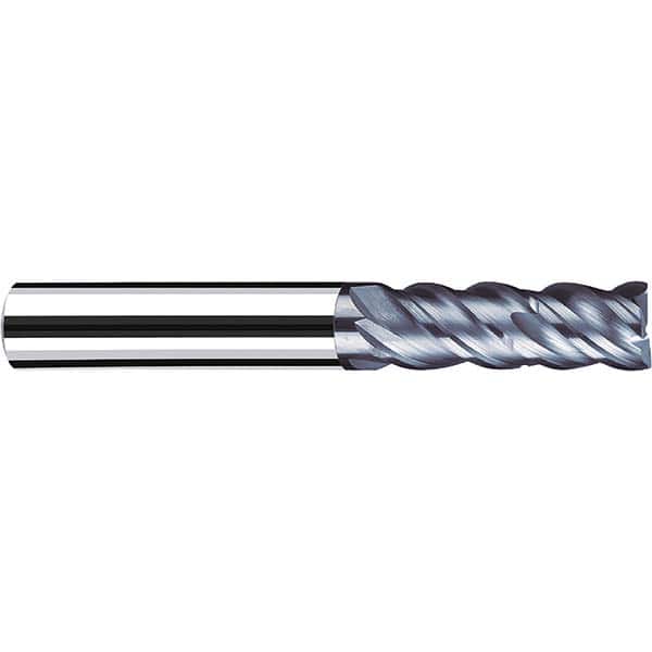Fraisa - 1/4, 5/8" LOC, 1/4" Shank Diam, 2-1/4" OAL, 4 Flute Solid Carbide Square End Mill - Americas Industrial Supply