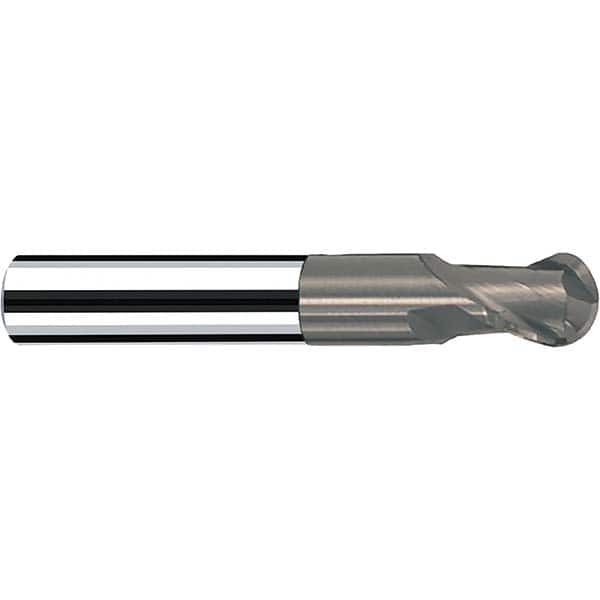 Fraisa - 3/8" Diam, 3/8" LOC, 2 Flute Solid Carbide Ball End Mill - Americas Industrial Supply