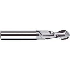 Fraisa - 12mm Diam, 24mm LOC, 2 Flute Solid Carbide Ball End Mill - Americas Industrial Supply