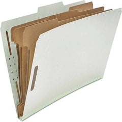 UNIVERSAL - File Folders, Expansion Folders & Hanging Files Folder/File Type: Classification Folders with Tob Tab Fastener Color: Gray - Americas Industrial Supply