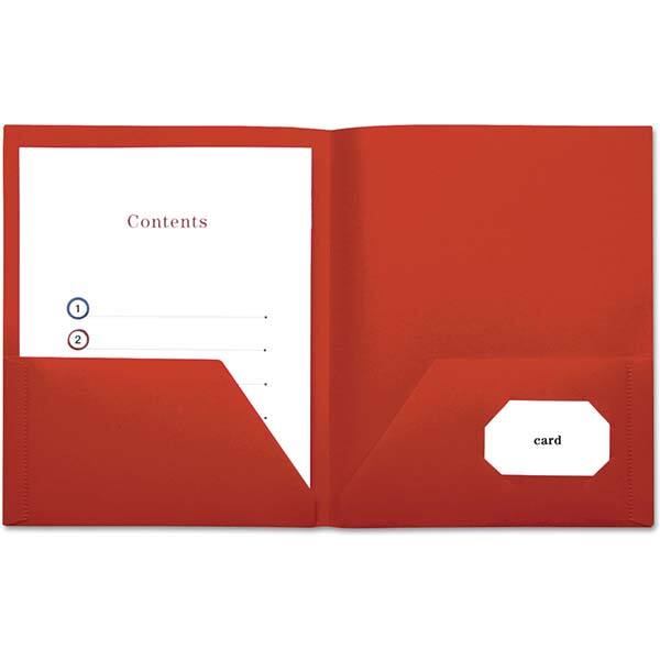 UNIVERSAL - File Folders, Expansion Folders & Hanging Files Folder/File Type: Pocket Folders Color: Red - Americas Industrial Supply