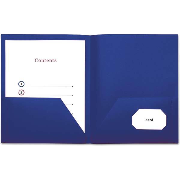 UNIVERSAL - File Folders, Expansion Folders & Hanging Files Folder/File Type: Pocket Folders Color: Navy Blue - Americas Industrial Supply