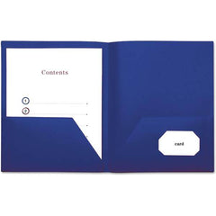 UNIVERSAL - File Folders, Expansion Folders & Hanging Files Folder/File Type: Pocket Folders Color: Navy Blue - Americas Industrial Supply
