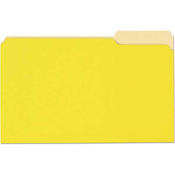 UNIVERSAL - File Folders, Expansion Folders & Hanging Files Folder/File Type: File Folders with Top Tab Color: Light Yellow - Americas Industrial Supply