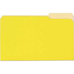 UNIVERSAL - File Folders, Expansion Folders & Hanging Files Folder/File Type: File Folders with Top Tab Color: Light Yellow - Americas Industrial Supply