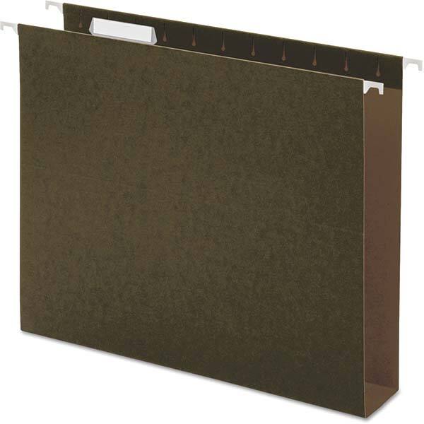 UNIVERSAL - File Folders, Expansion Folders & Hanging Files Folder/File Type: Hanging File Folders with Box Bottom Color: Green - Americas Industrial Supply