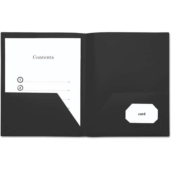 UNIVERSAL - File Folders, Expansion Folders & Hanging Files Folder/File Type: Pocket Folders Color: Black - Americas Industrial Supply