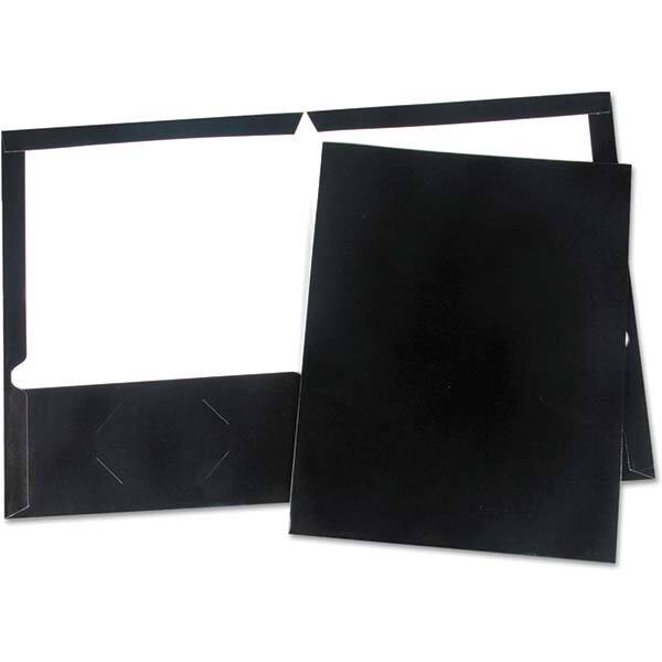 UNIVERSAL - File Folders, Expansion Folders & Hanging Files Folder/File Type: Pocket Folders Color: Black - Americas Industrial Supply