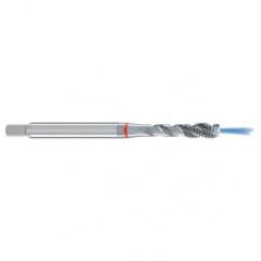 M8x1.25 6H 3-Flute Cobalt Red Ring Semi-Bottoming 40 degree Spiral Flute Tap-Bright - Americas Industrial Supply