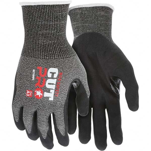 MCR Safety - Size M, ANSI Cut Lvl A3, Puncture Lvl 4, Abrasion Lvl 4, Foam Nitrile Coated Cut & Puncture Resistant Gloves - Americas Industrial Supply