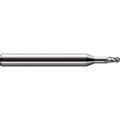 Harvey Tool - Ball End Mills; Mill Diameter (Inch): 1/16 ; Mill Diameter (Decimal Inch): 0.0620 ; Number of Flutes: 3 ; Length of Cut (Inch): 3/32 ; Length of Cut (Decimal Inch): 0.0930 ; Material: Solid Carbide - Exact Industrial Supply