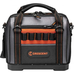 Crescent - 32 Pocket, Polyester, Black/Orange Closed Top Tool Bag - Americas Industrial Supply